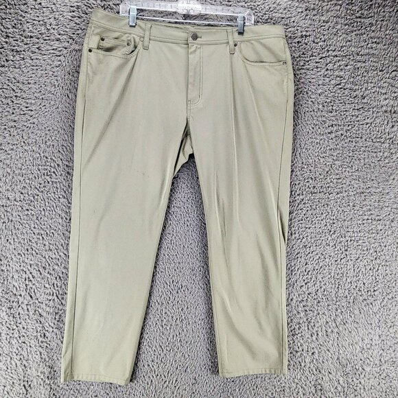 J. Hilburn Pants Mens 40x26 SLL Green Stretch Mid Rise Slim Fit *Read* - Picture 1 of 16